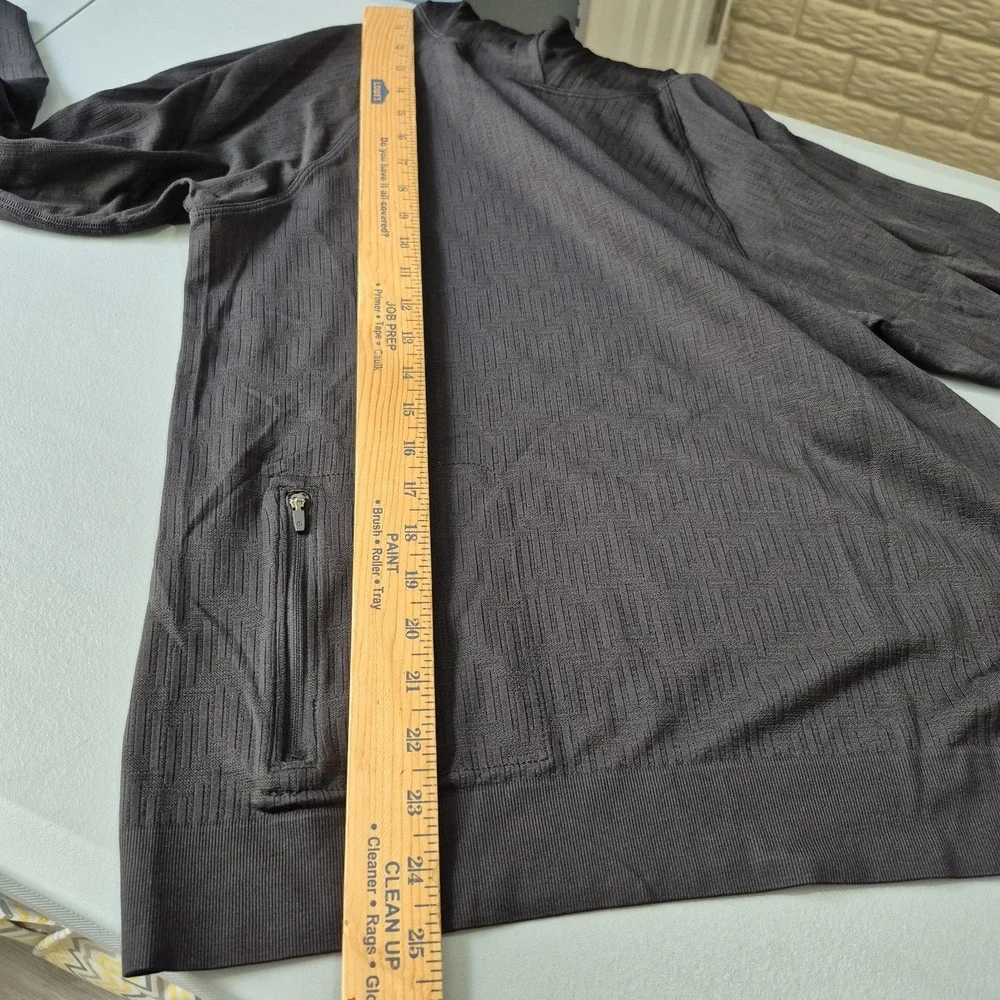 Lululemon Hoodie Top Womens Medium Black Rest‎ Less Seamless Running Training